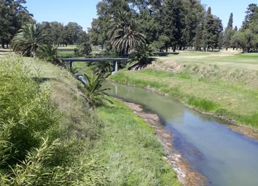 Alerta en el límite de Funes por extrañas manchas blancas que aparecieron en el arroyo Ludueña